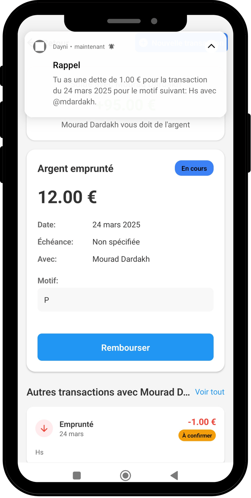 Rappels et notifications
